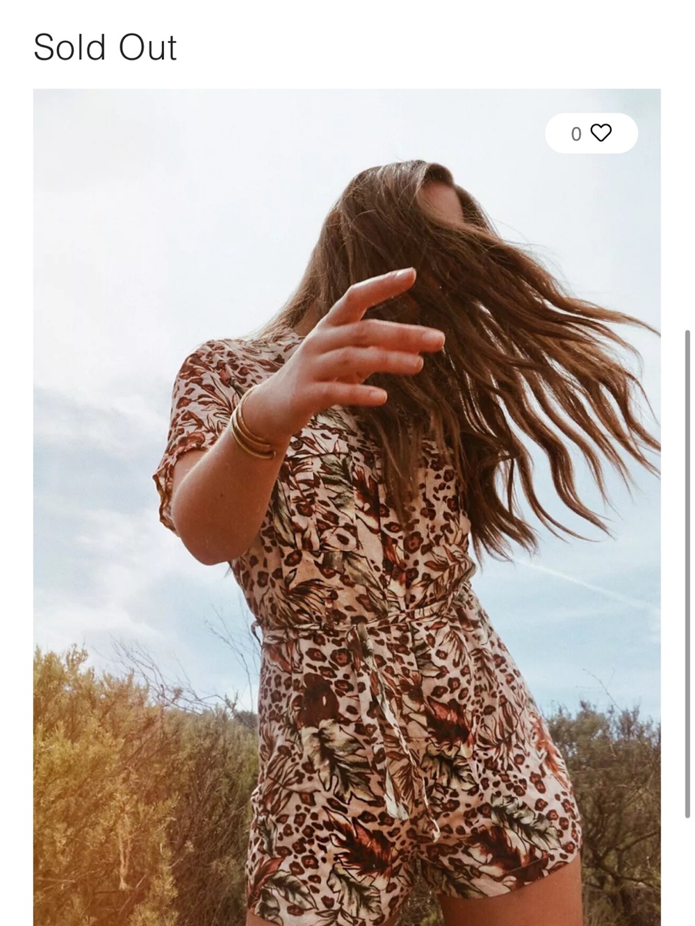 UO Jungle Belted Shirt Romper